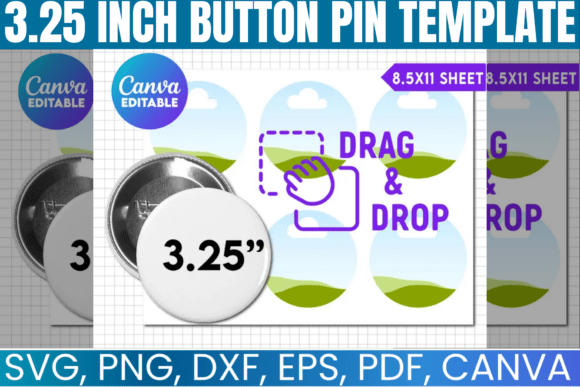 3.25 Inch Button Pin Canva Template: Graphics Done Right