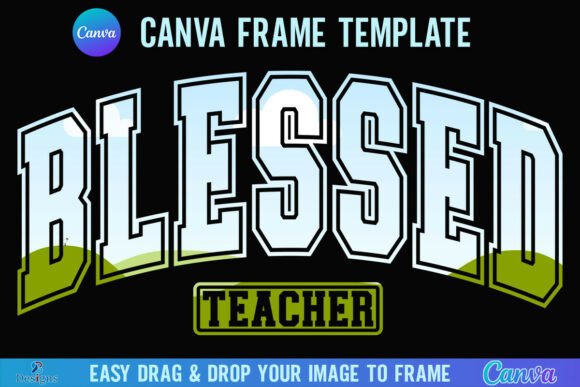 Blessed Teacher Canva Frame Varsityv