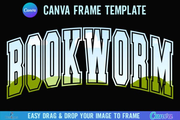Bookworm Canva Frame: Varsity Reader Graphics