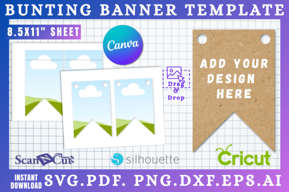 Bunting Banner Template Canva SVG 01