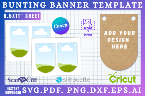Bunting Banner Template Canva SVG 05