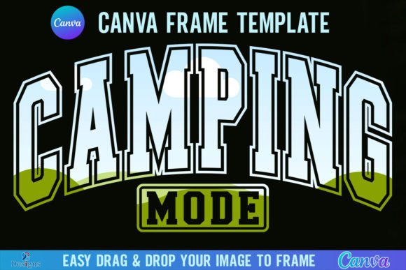 Camping Varsity Canva Template Frame: Graphics for Authentic Local Branding