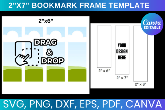Canva Bookmark Template, Canva Editable