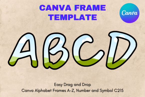 Canva Letters Frame Alphabet Graphics
