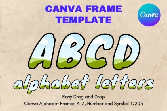 Canva Letters Frame Alphabet Template205