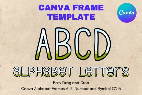 Canva Letters Frame Alphabet Template216
