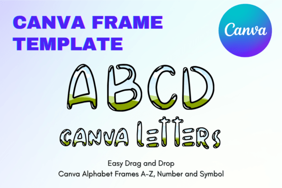 Canva Letters Frame Alphabet TemplateC12 Graphics