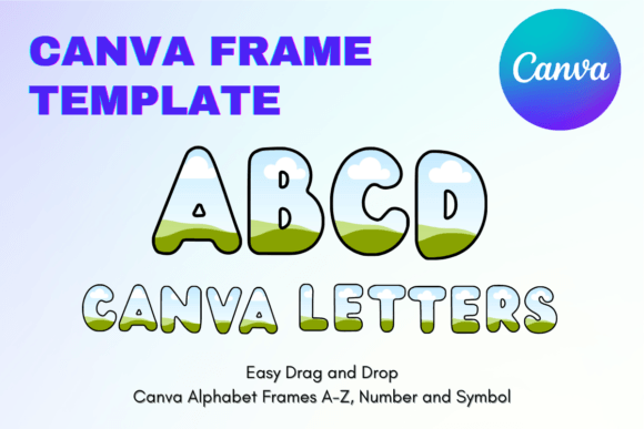 Canva Letters Frame Alphabet TemplateC16 Graphics
