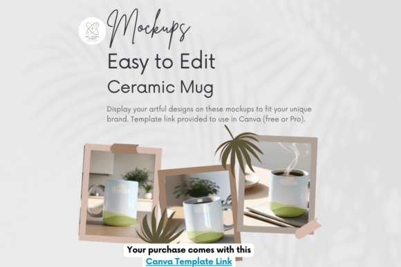 Ceramic Mug Mockup for Canva Graphics