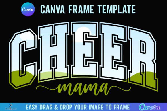 Cheer Mama Canva Frame Cheerleading Mom Graphics