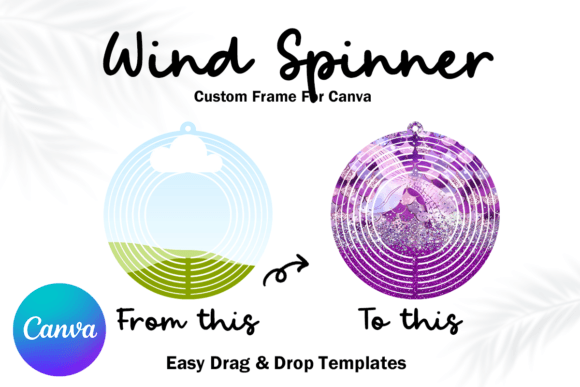Circle Wind Spinner Canva Frame Template: Graphics for Whimsical Branding