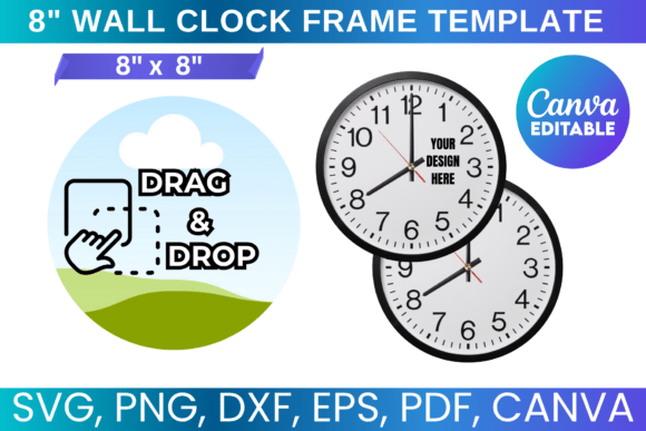 Clock Sublimation Canva Template: Graphics for Real Brand Projects