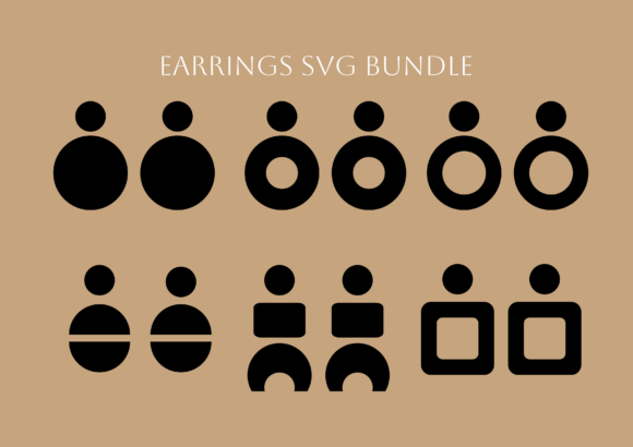 Earring SVG Canva Earrings Frame SVG Graphics