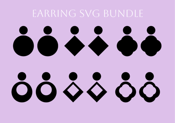 Earrings SVG Files: Canva Graphics for Editorial Design