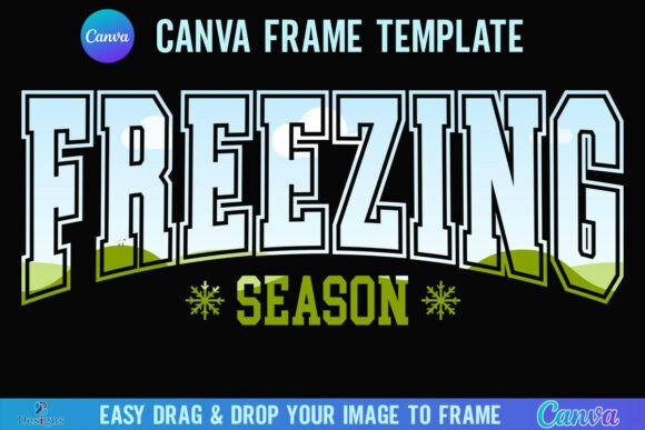 Freezing Season Canva Frame Winter Xmas Graphics