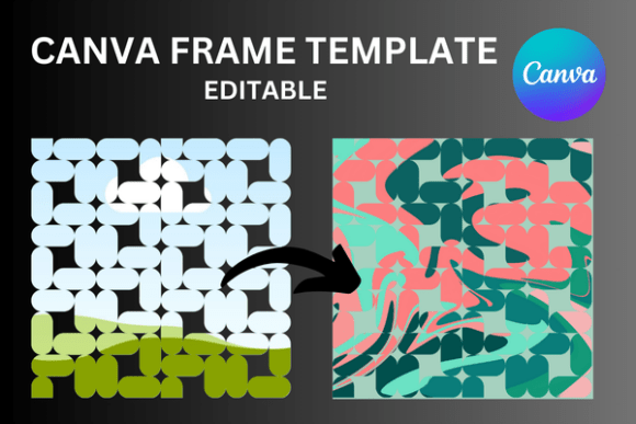 Geometric Seamless Pattern Canva Frame: Graphics for Real Branding