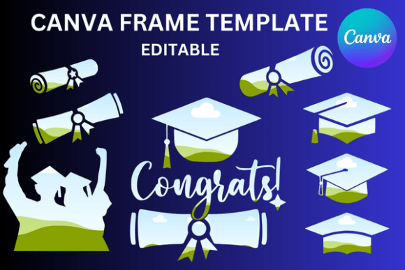 Graduation Template Graduate Canva Frame Graphics