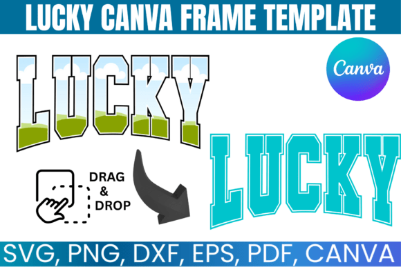 Lucky Canva Frame Template Graphics