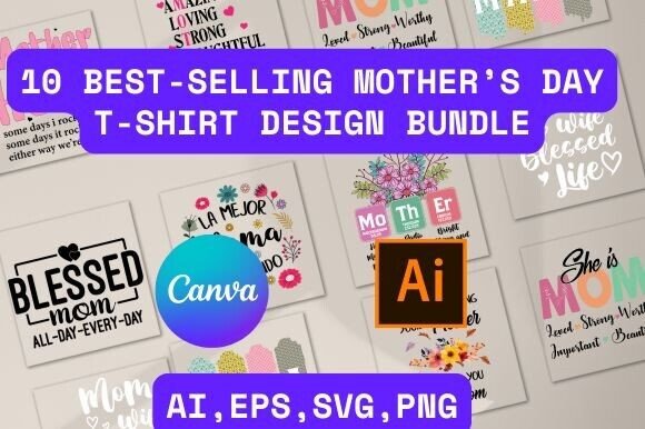 Mother’s Day SVG Bundle with Canva File