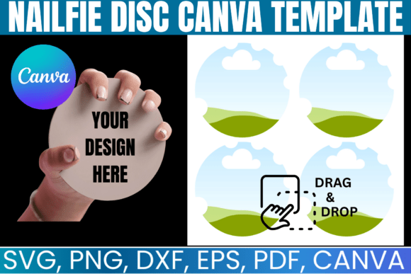 Nailfie Disc Canva Template: Modern Graphics for Brand Builders