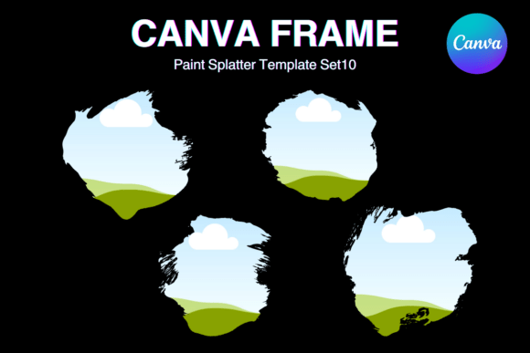Paint Brush Brush Stroke Canva Frame_10 Graphics