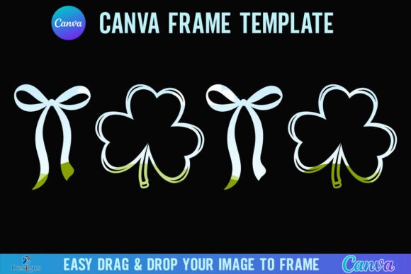 Patrick’s Day Bow Clover Shamrock Canva Graphics