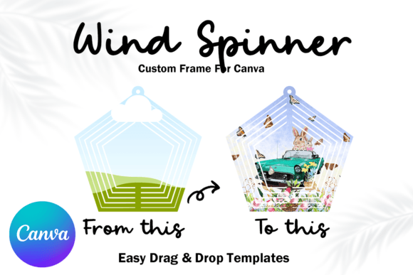 Pentagon Wind Spinner Canva Frame