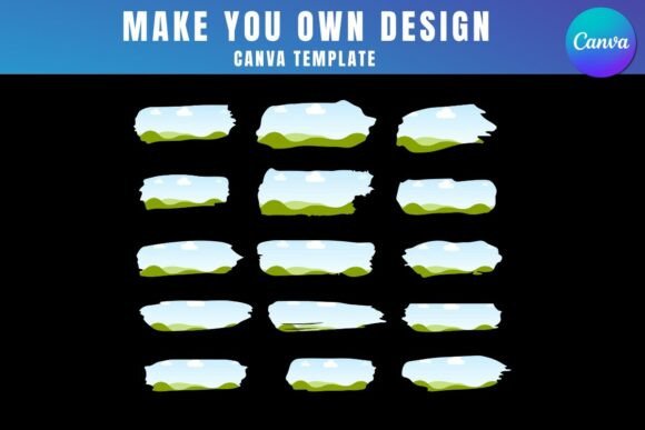 Rainbow Brush Stroke Canva Template: Graphics That Pop