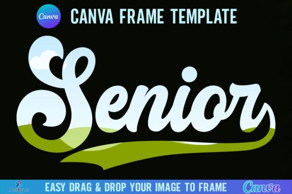 Senior Canva Frame Template Retro