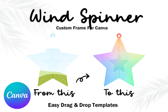 Star Wind Spinner Canva Frame Template: Graphics for Real Local Business Branding