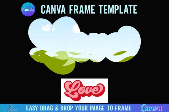 Valentine’s Day Retro Love Canva Frame Graphics