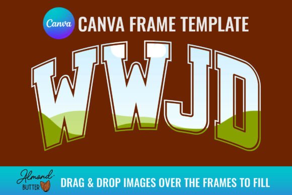 WWJD Christian Canva Frame Template: Graphics for Faith-Based Sellers